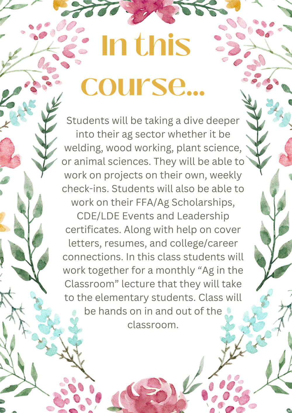 in this course